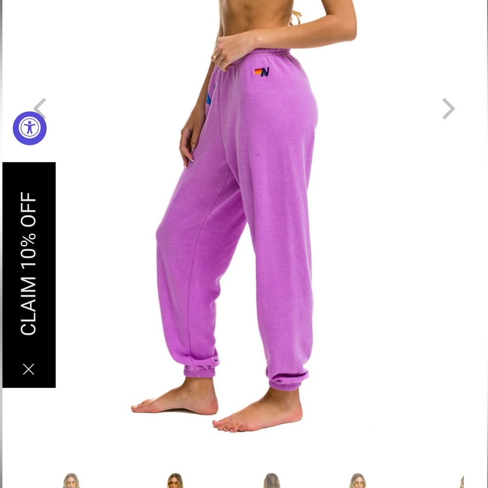 Aviator Nation Logo Sweatpants- Neon Purple